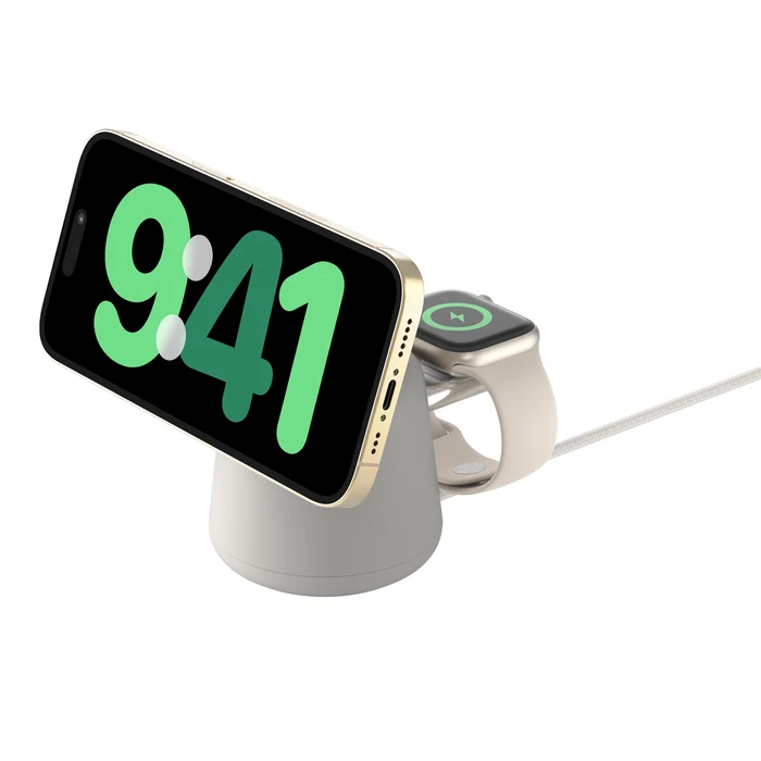 Soporte de Carga PRO 2 en 1 MagSafe 15W de Belkin - Arena