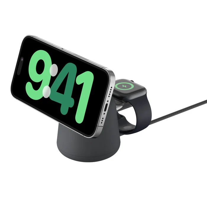 Soporte de Carga PRO 2 en 1 MagSafe 15W de Belkin - Carbón