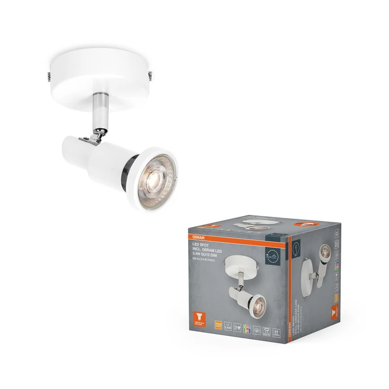 Lámpara de techo OSRAM LED SPOT GU10 1 x 3,4 W, 230 lm, blanca