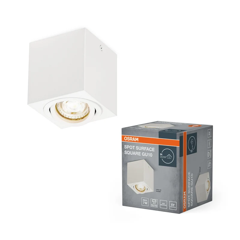 Foco de techo OSRAM Spot Surface Square de 80 x 80 mm, blanco, GU10