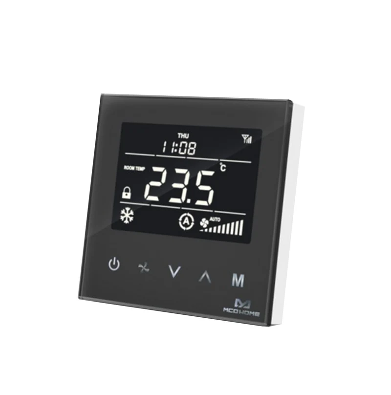 Termostato Inteligente para Sistema Fan Coil de 4 tubos; negro MH8-FC4 Marca: MCOHOME