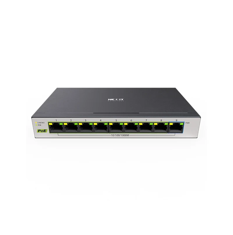 Switch de 9 puertos PoE+ 10/100/1000 60W Max Marca: Nexxt
