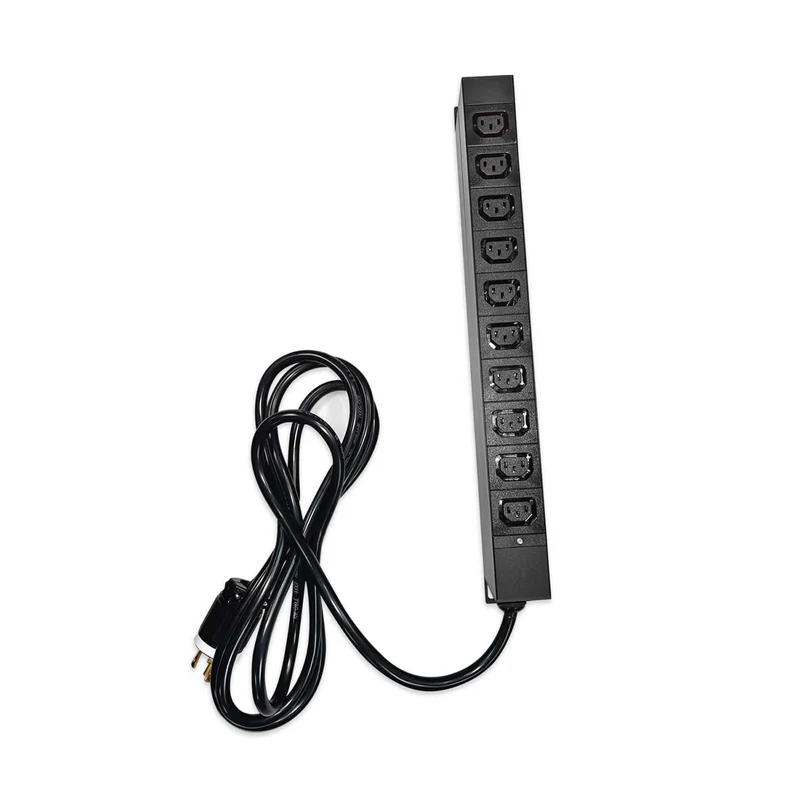 PDU de 10 tomas C13 208v-250VAC/30A horizontal indicador voltaje Marca: Lantek