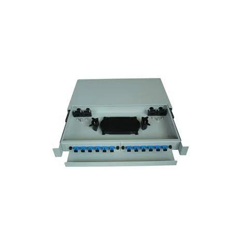 Patch panel fibra óptica montaje en RACK 12 hilos Marca: Teklink
