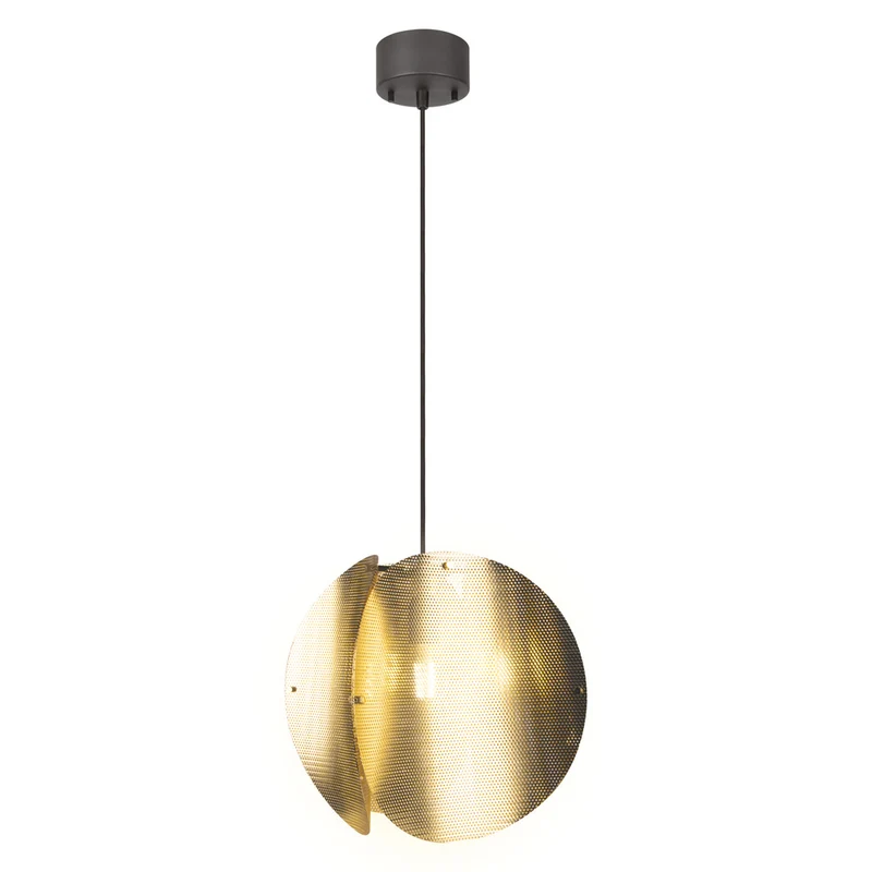 Lámpara colgante OSRAM DECOR con globo plegado E27 dorada