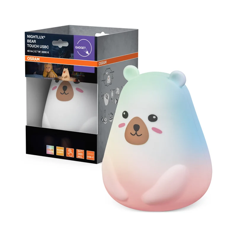 OSRAM NIGHTLUX TOUCH Bear USB RGBW Luz nocturna LED multicolor a batería de 0,70 W