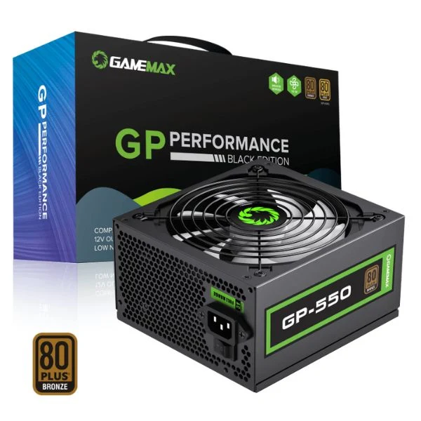 Fuente de Poder GameMax GP550 - 550W - 80 PLUS Bronze - No Modular