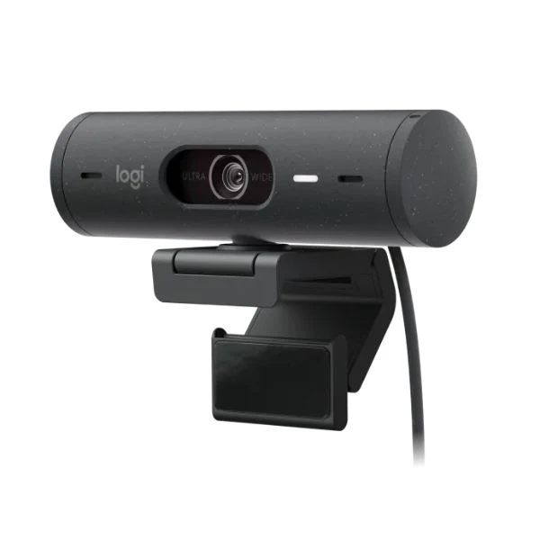 Webcam Logitech Brio 500 FHD 1920x1080, Enf Auto, Mic-Integrado, USB-C, Grafito