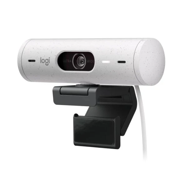 Camara web Logitech Brio 500 FHD 1920x1080, Enf Auto, Mic-Integrado, USB-C, Blanco