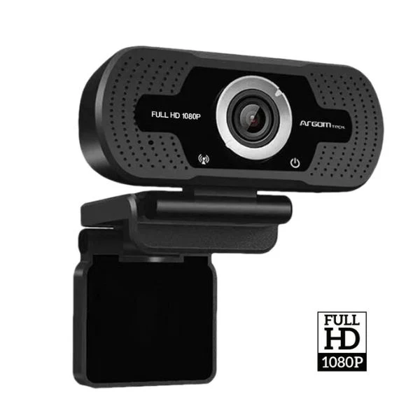 Webcam Argom CAM40 Full HD 1080P Ángulo Ancho Micrófono Incorporado USB Negro