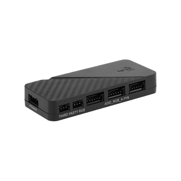 HUB Controlador AEROCOOL H66F 6 PORT /ARGB/ SATA/ 12V-5V/ 3A