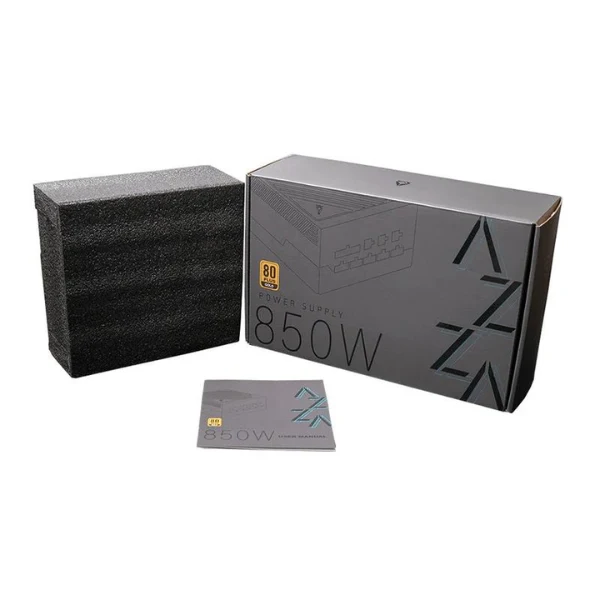 FUENTE DE PODER AZZA 850W 80PLUS GOLD CERTIFICADA/ATX CON FAN NEGRO