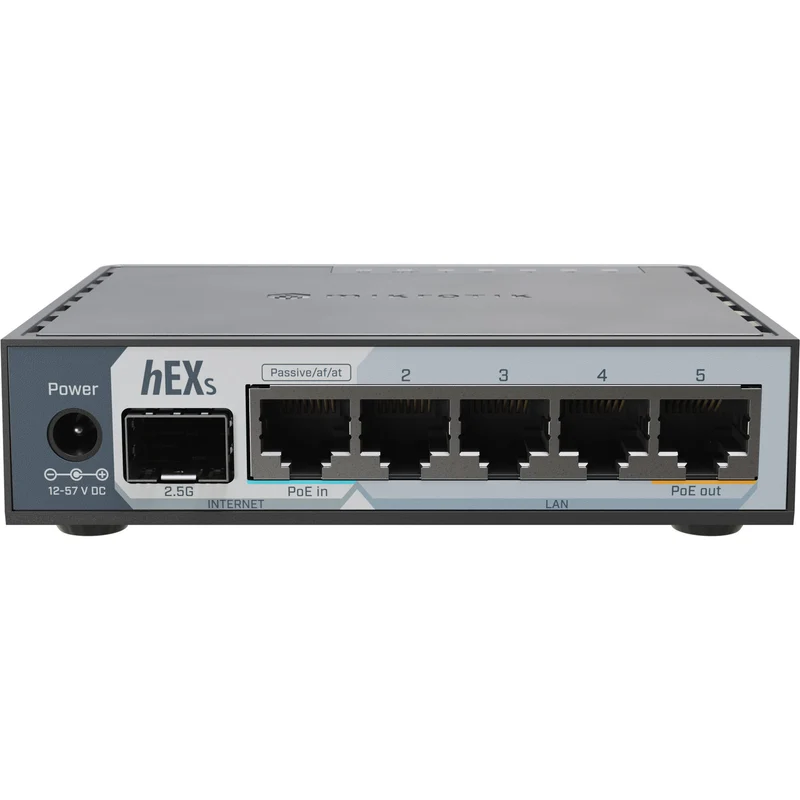 Router MikroTik hEX S 5-Port Gigabit Passive PoE Compliant Managed Network Router