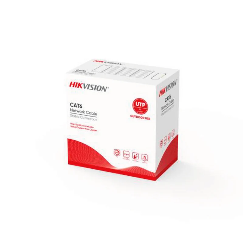 Jack RJ45 Hikvision - Bobina de Cable UTP - 305 Mts - Cat 6 - Exterior - DS1LN6OUTPEPLUG