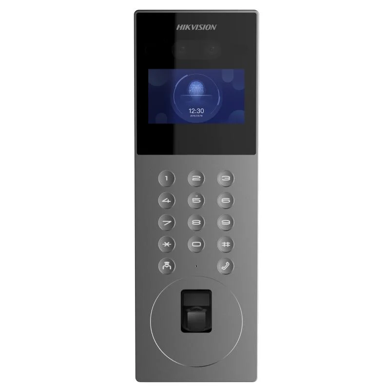 Lector de Tarjetas Hikvision - Multiapartamento Facila con Lectora de Huella - Pantalla de 4.3" - Teclado - Lectora de Tarjetas - DS-KD9203-FE6