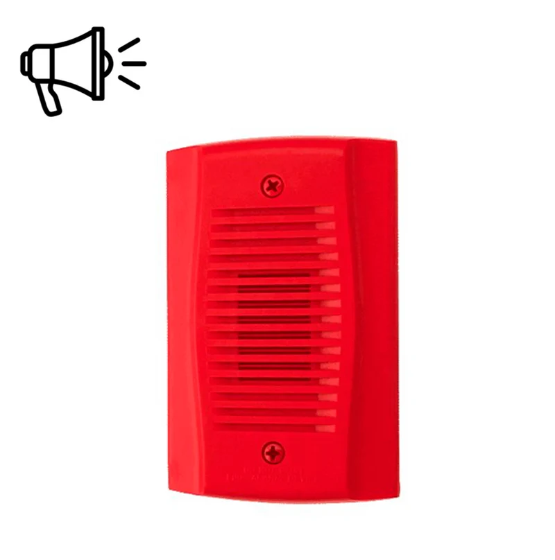 Mini sirena color rojo para interiores Montaje en la pared MHR
