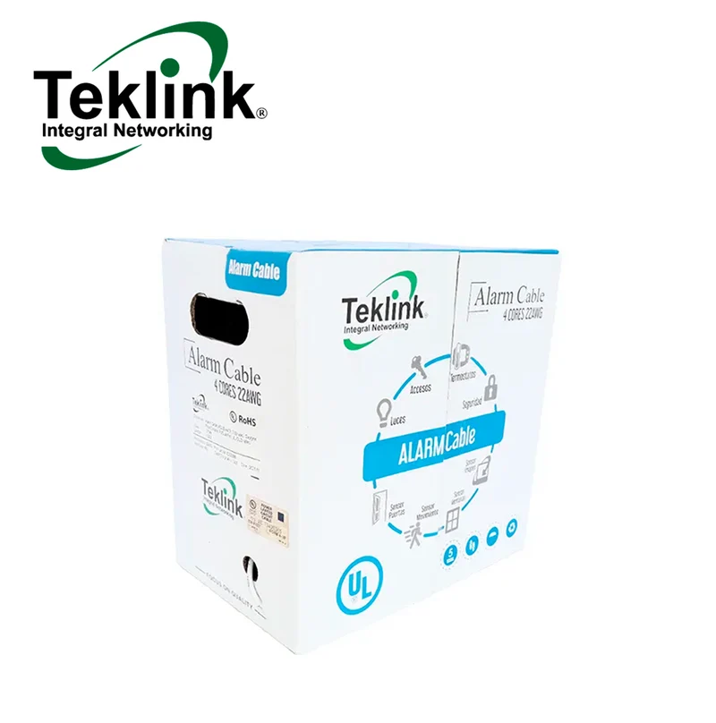 Cable de alarma de 4 hilos 22AWG UL 305 metros CAB-TEK422305 Marca: Teklink