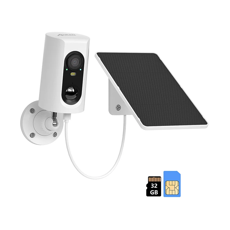 ANRAN 2K 4G Solar Outdoor Camera With Sim Card Two Way Audio