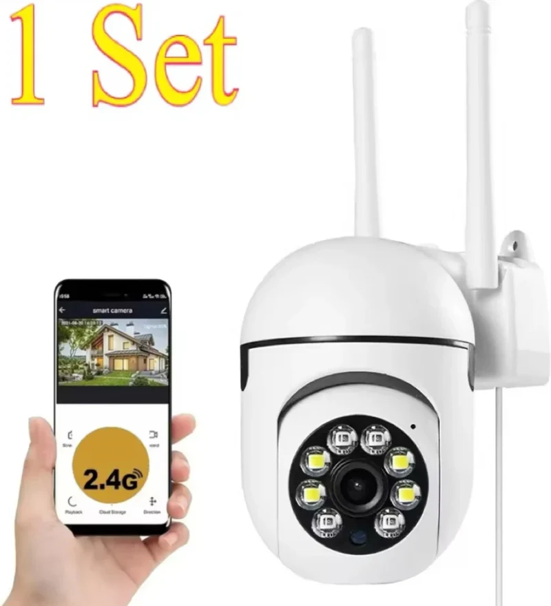Cámara de Seguridad WiFi 8MP PTZ con Visión Nocturna