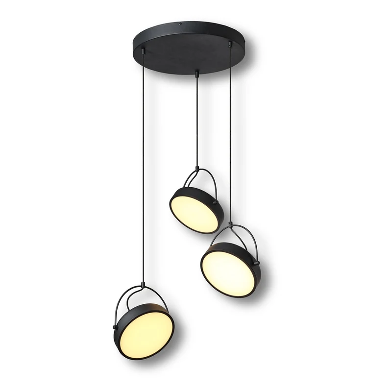 Lámpara colgante OSRAM DECOR Puck 3xPL 36W negra