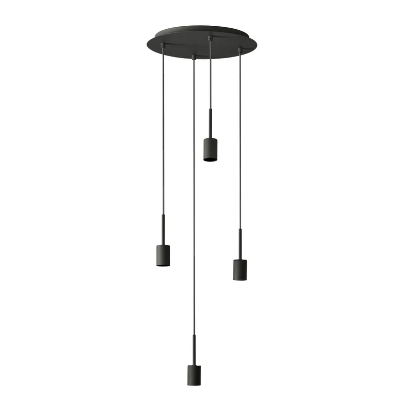 Lámpara colgante OSRAM DECOR Needle Plate 4xE27 Gris oscuro