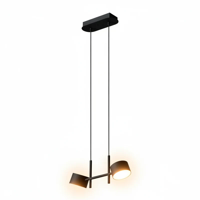 Lámpara colgante doble OSRAM DECOR Kyoto 20W 930 CLICK DIM Negra