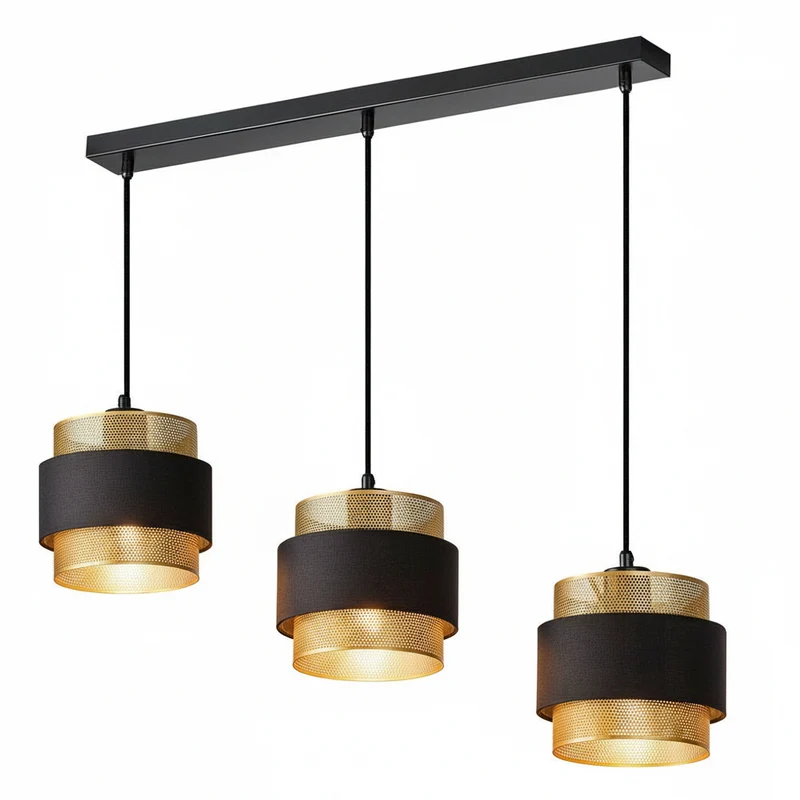Lámpara colgante lineal OSRAM DECOR Hornet 3xE27 negra
