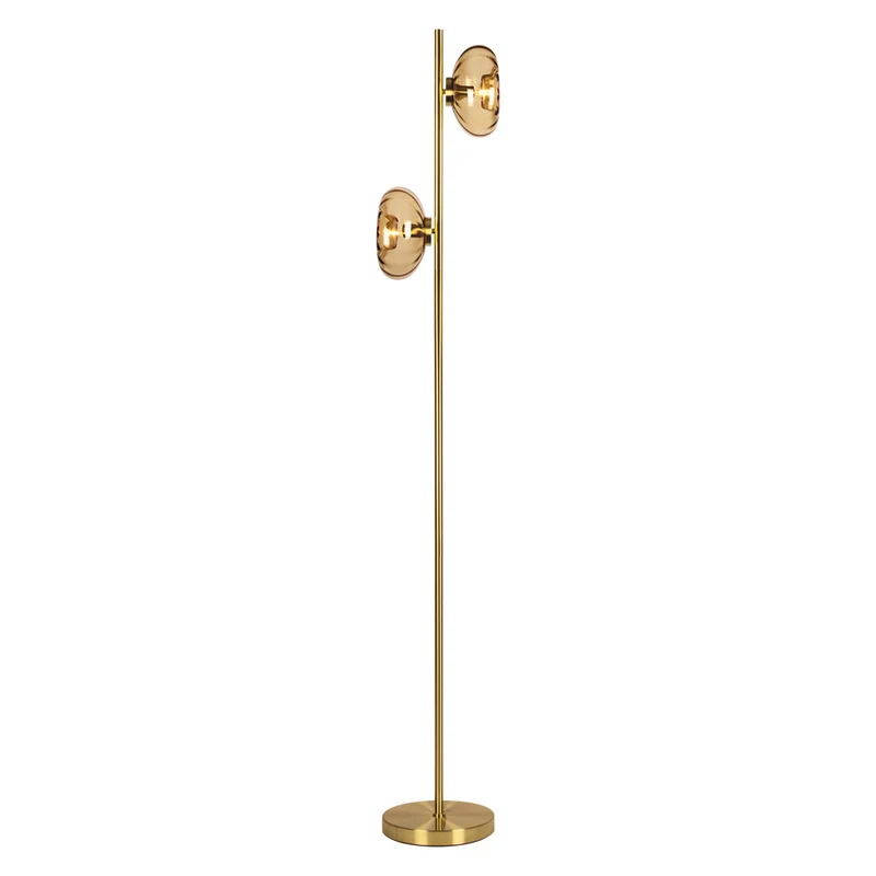 Lámpara de pie OSRAM DECOR de cristal dorado 2xE14 dorada