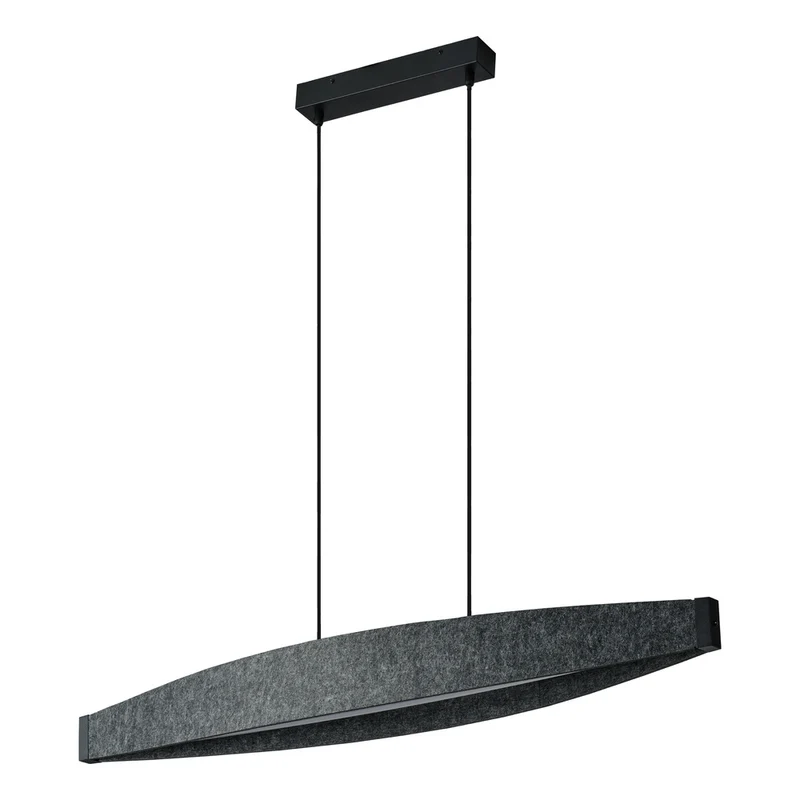 Lámpara colgante OSRAM DECOR de fieltro plano, 23 W, 830, gris oscuro