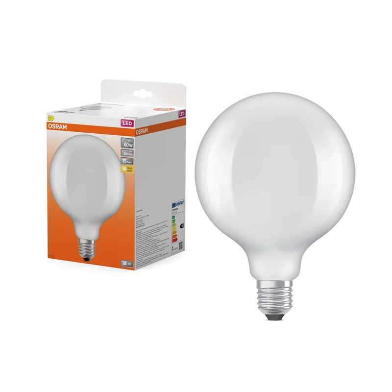 Lámpara LED OSRAM Retrofit Classic GLOBE mate (ex 60W) 7W / 2700K Blanco cálido E27