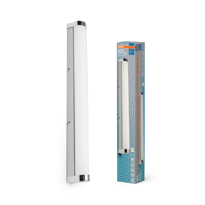 Espejo de baño/aplique OSRAM ORBIS Tube, vidrio esmerilado, 12 W, 60 cm, cromo