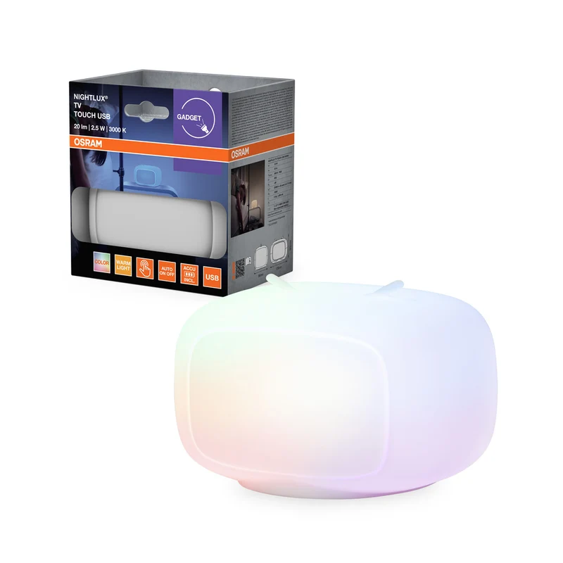 OSRAM NIGHTLUX TOUCH TV USB RGBW Luz nocturna LED multicolor a batería de 0,50 W