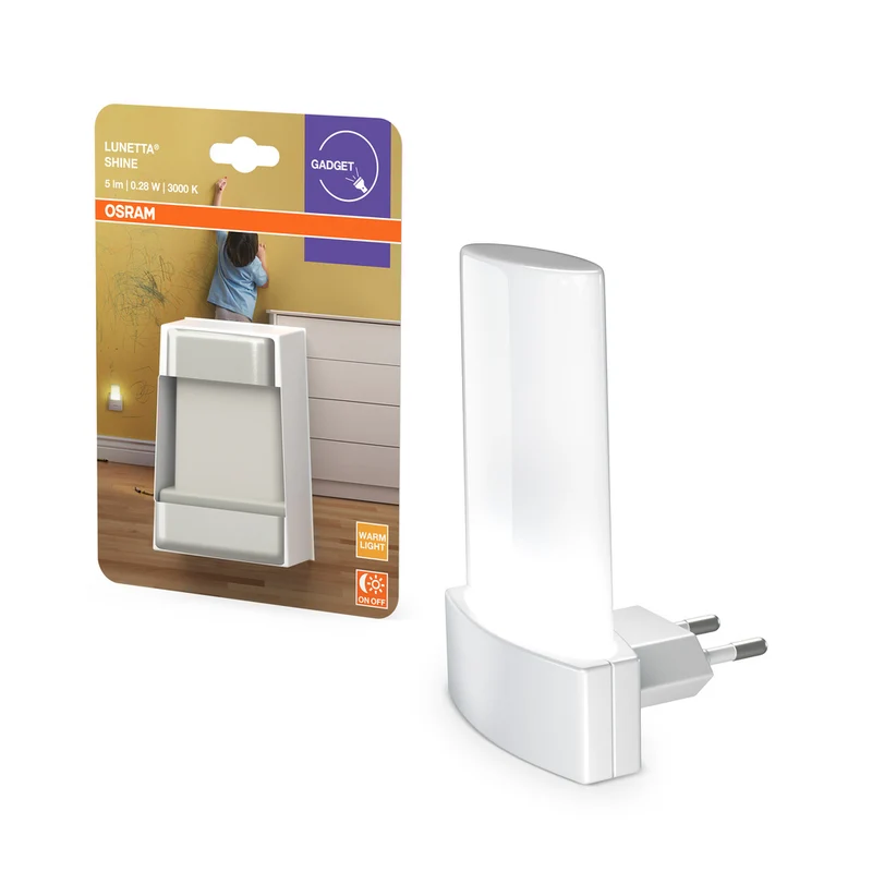 OSRAM LUNETTA® Shine Luz nocturna con sensor LED para enchufe 0,28 W / 3000 K Blanco cálido