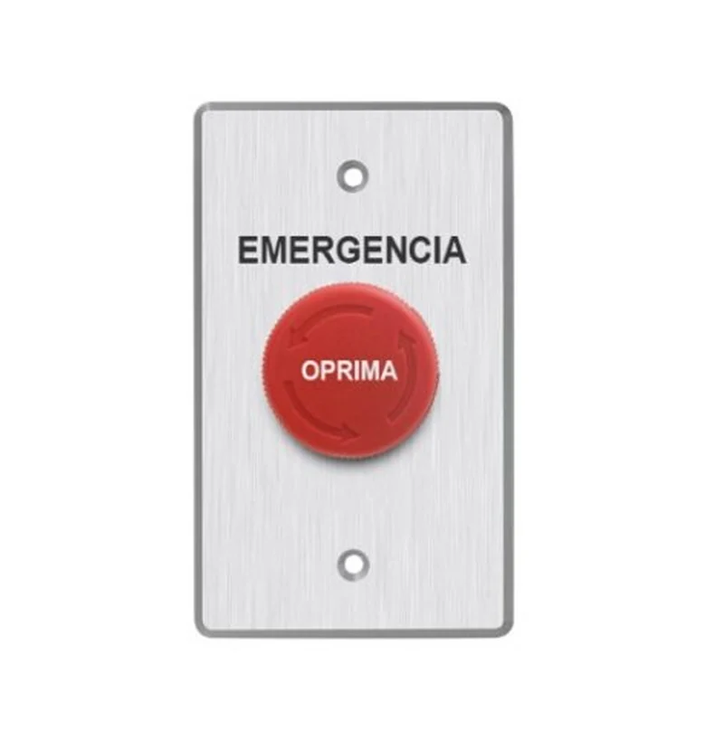 Botón sostenido rojo/ texto oprima-emergencia A870M9Z