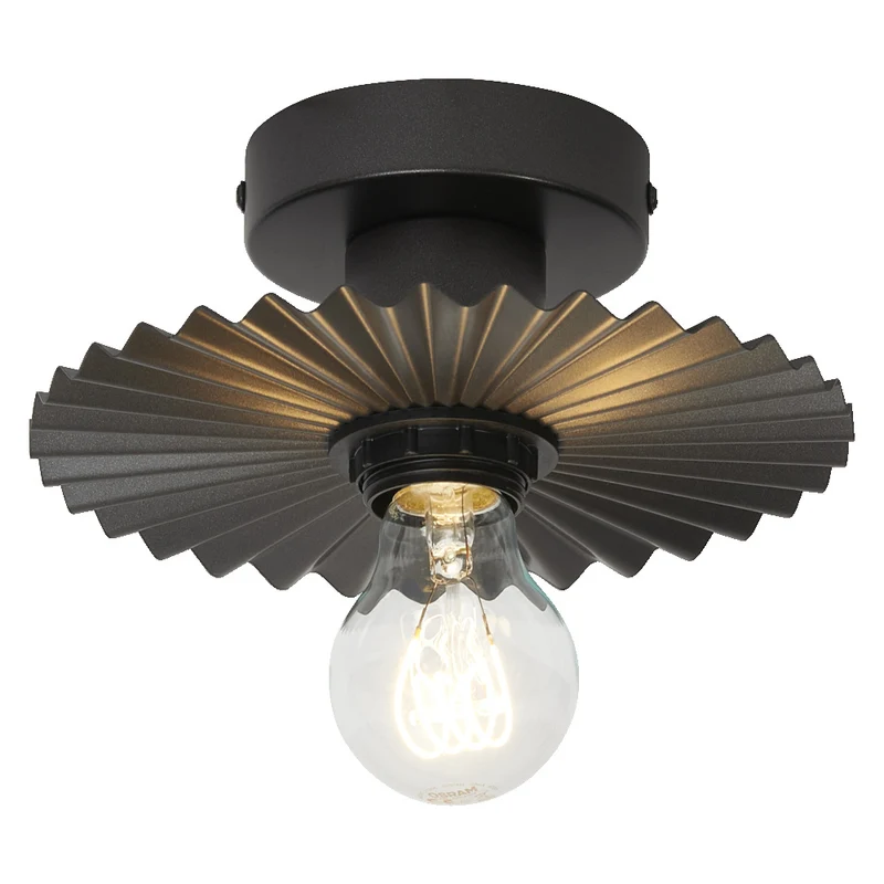 Lámpara de techo plisada OSRAM DECOR E27 gris oscuro