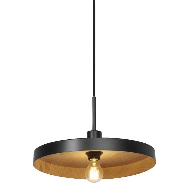Lámpara colgante OSRAM DECOR Plate E27, madera negra