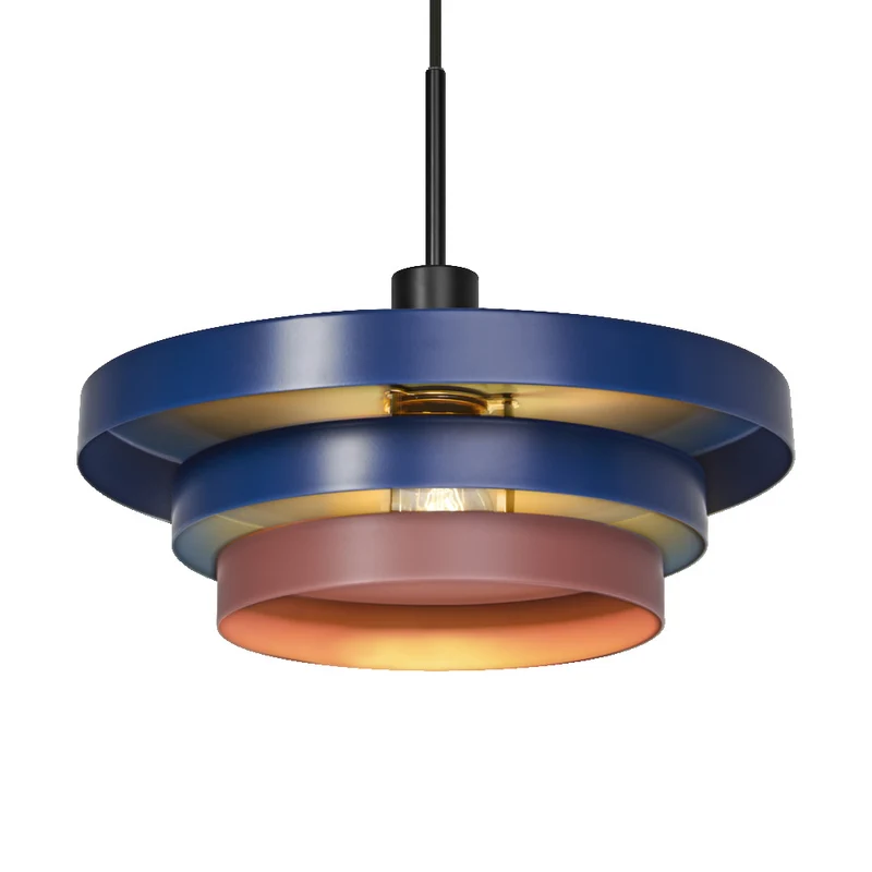 Lámpara colgante OSRAM DECOR Layers, azul, E27