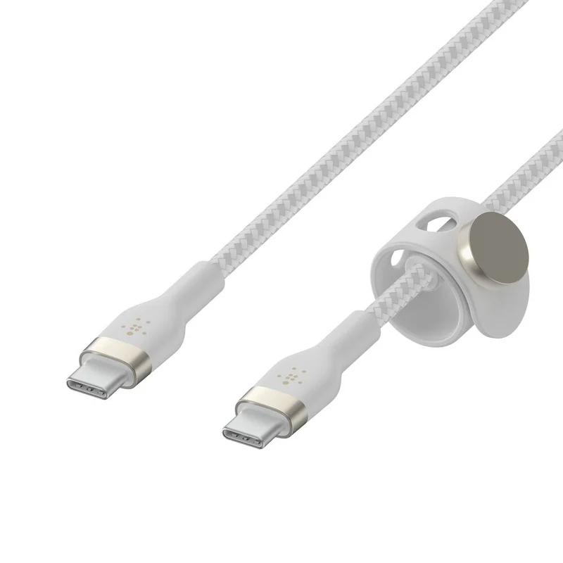 Cable de USB-C a USB-C BOOST↑CHARGE Pro Flex (2 m) de Belkin - Blanco