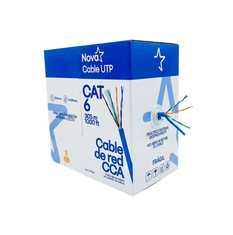 CABLE UTP CAT6 PVC 305M FAN60305001C Marca: Nova