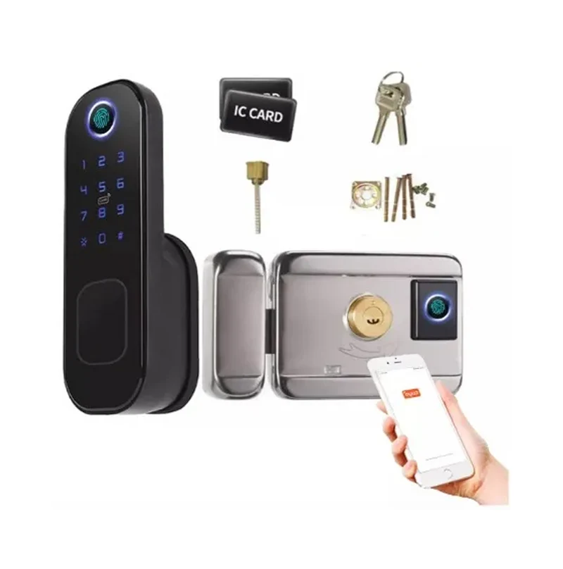 Cerradura WIFI con Doble Lector de huella KITTUYASMRT Marca: Tuya Smart