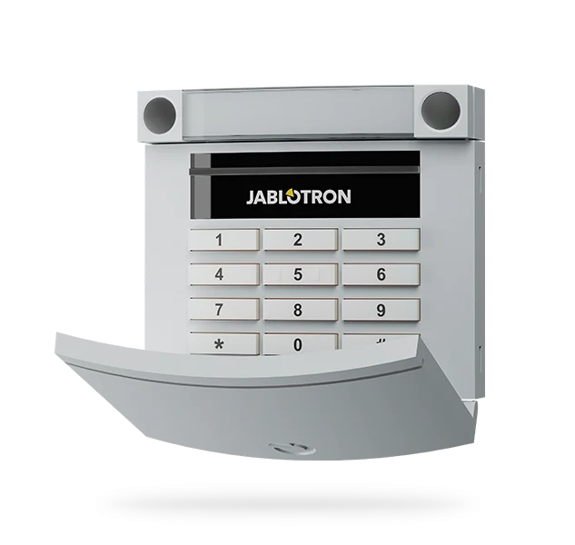 Jablotron JA-153E-GR Panel de control inalámbrico con código y tecla RFID, gris