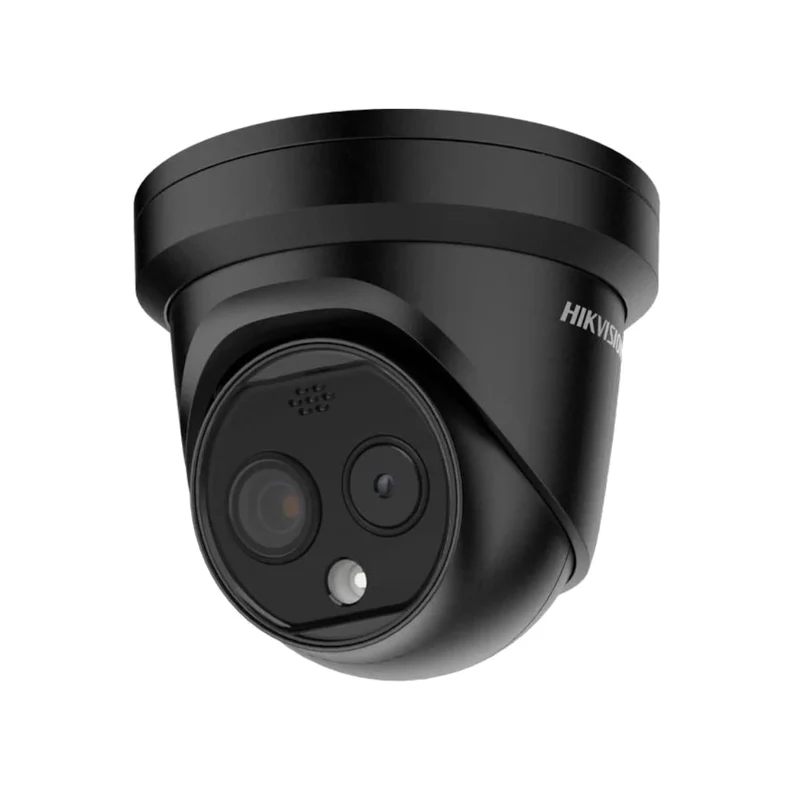 Hikvision DS-2TD1228-2/QA, cámara domo térmica de doble espectro, negra