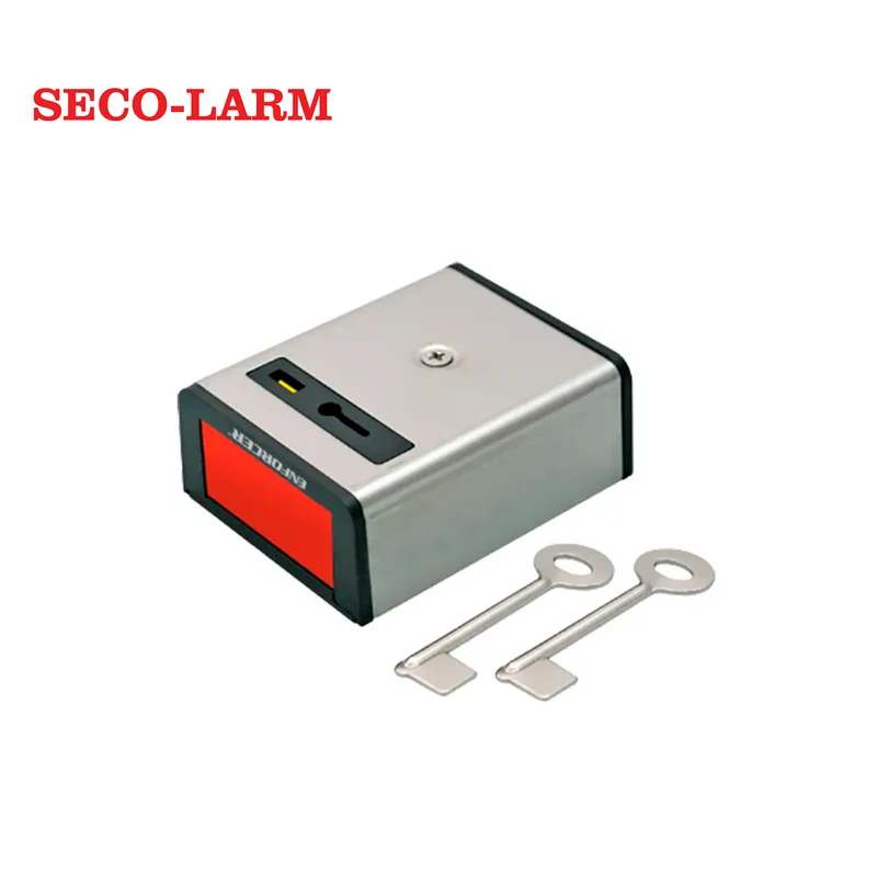 Botón de pánico metálico NO con llave para armar SS-078Q Marca: Seco-Larm