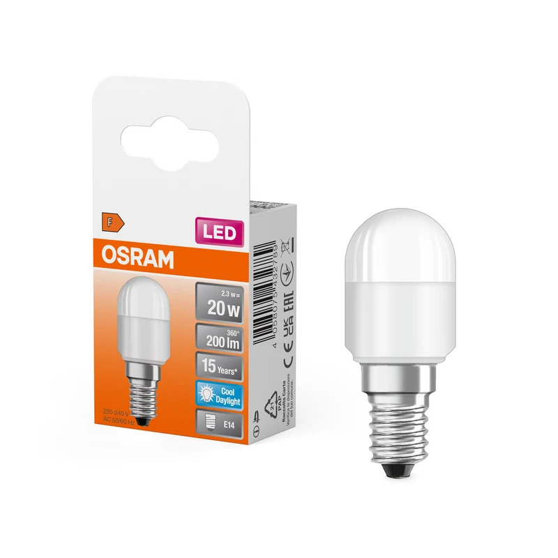Lámpara LED OSRAM LED SPECIAL T26 2,3W 865 Frosted E14, 200 lm, 6500 K, Luz diurna fría