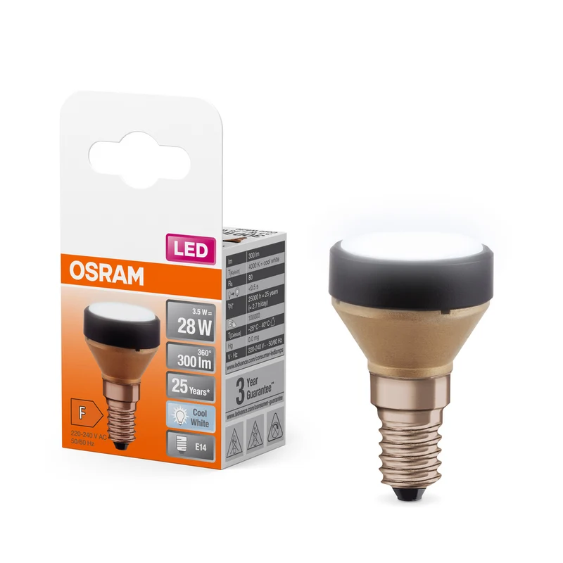 LÁMPARA PLANA LED OSRAM Lámpara LED de diseño ultracompacta, 4000k, 3,5W, mate, E14, blanco frío