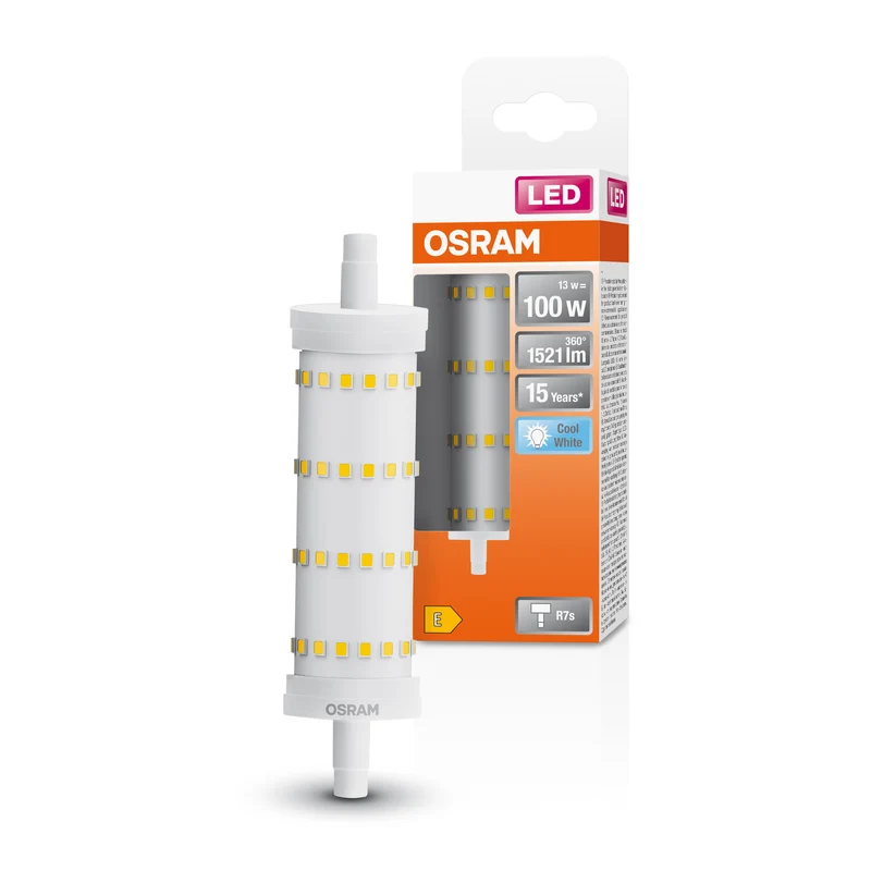Lámpara LED de línea OSRAM, 13 W, 1521 lm, R7s, 4000 K, blanco frío