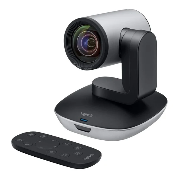 Webcam Logitech PTZ Pro 2 para Videoconferencias, Full HD 1080p, Zoom 10x, Campo de Visión 90°, USB 3.1, Control Remoto, Negro/Gris