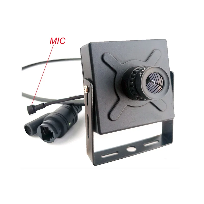 Alarma Total Cámara IP tipo «pinhole» de 4 Mp, teleobjetivo de 16 mm, ángulo de visión de 22 grados, PoE, micrófono