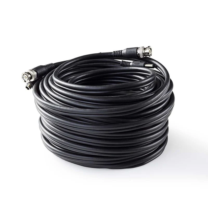 Alarma Total: cable combinado coaxial y de alimentación, 50 m