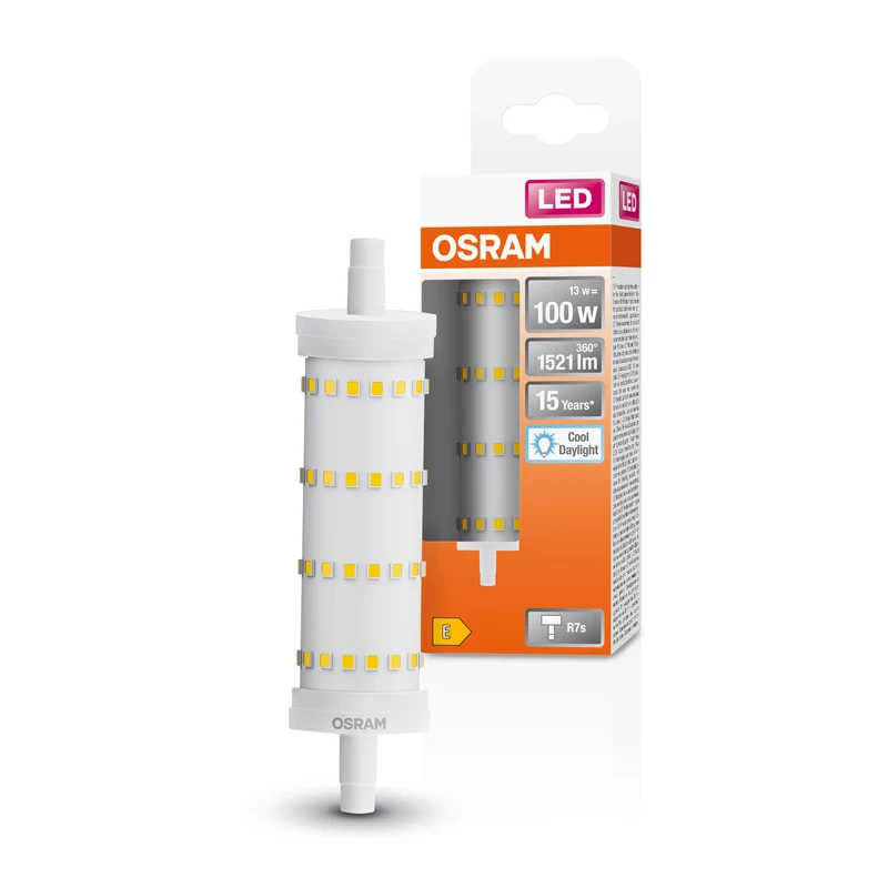 Lámpara LED de línea OSRAM, 13 W, 1521 lm, R7s, 6500 K, luz diurna fría